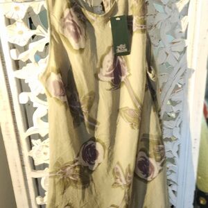 Wild Fable Olive and Lavender Floral Mini Dress